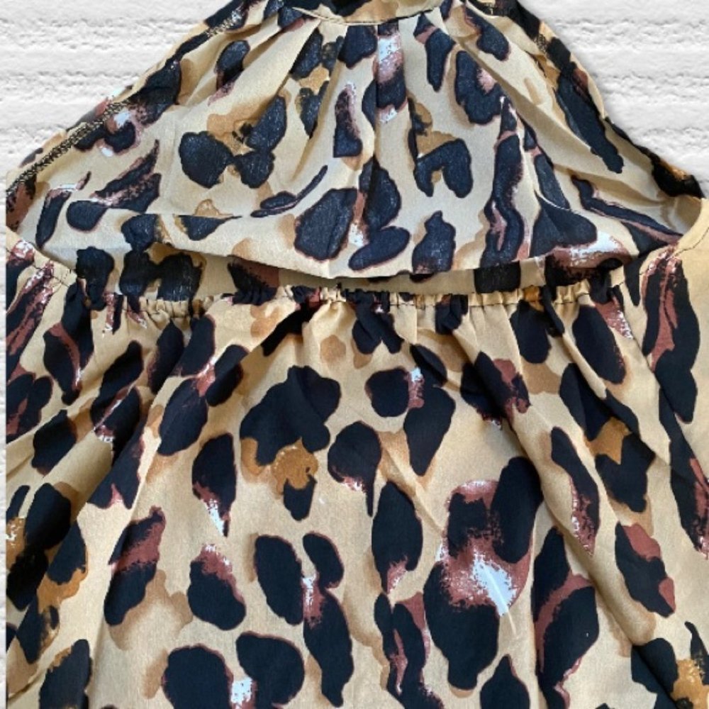 Leopard Print Halter Blouse - Picture 8 of 10